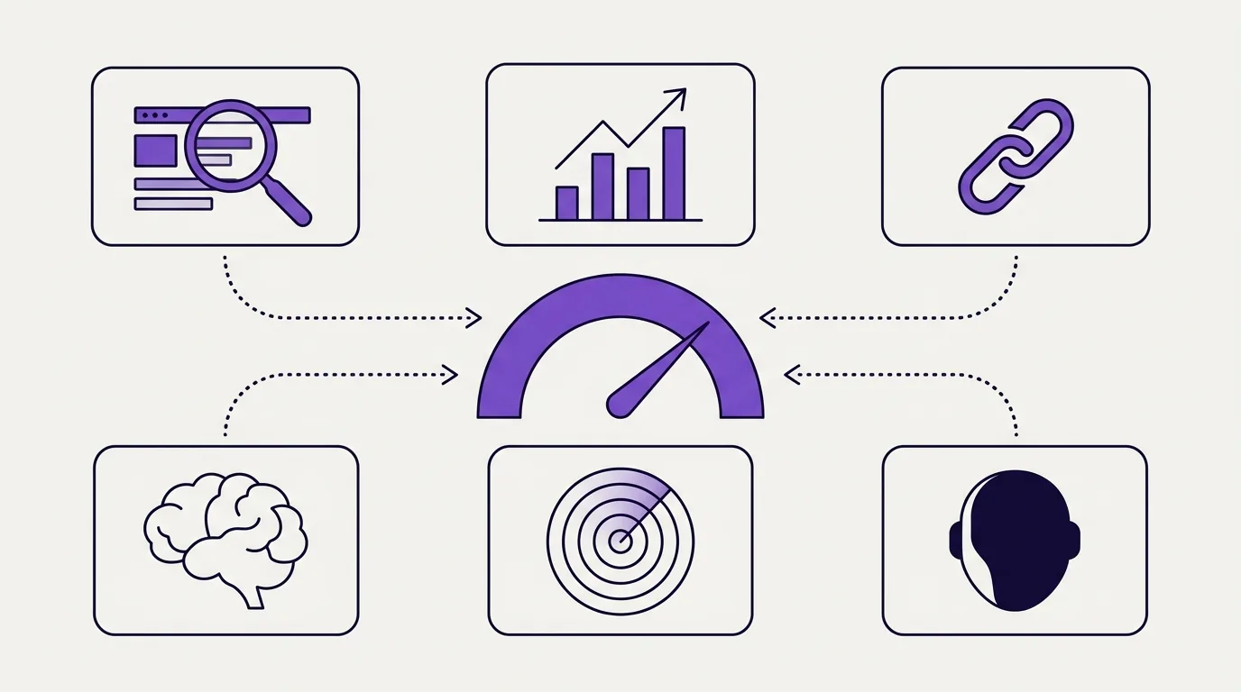 Visual comparison of three SEO and GEO tools in 2026: SeAudit, Ahrefs, and Semrush interfaces side by side on a dark background — minimalist Content Engine illustration
